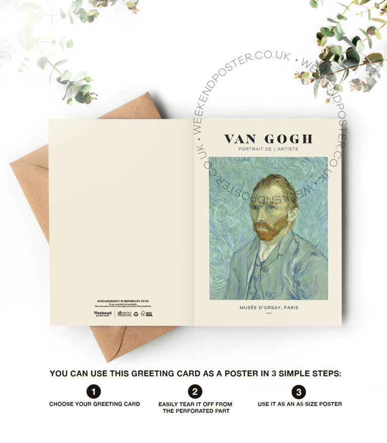 Vincent van Gogh Portrait de l’artiste greeting card