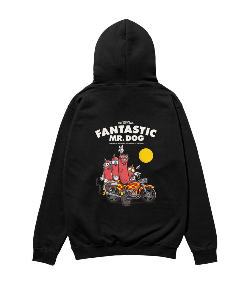 Fantastic Mr. Dog Heavyweight Organic Hoodie Black