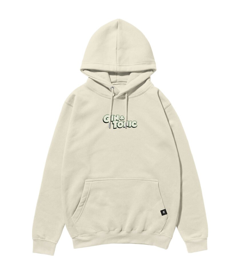 Gin & Tonic Heavyweight Organic Hoodie Stone - Image 2