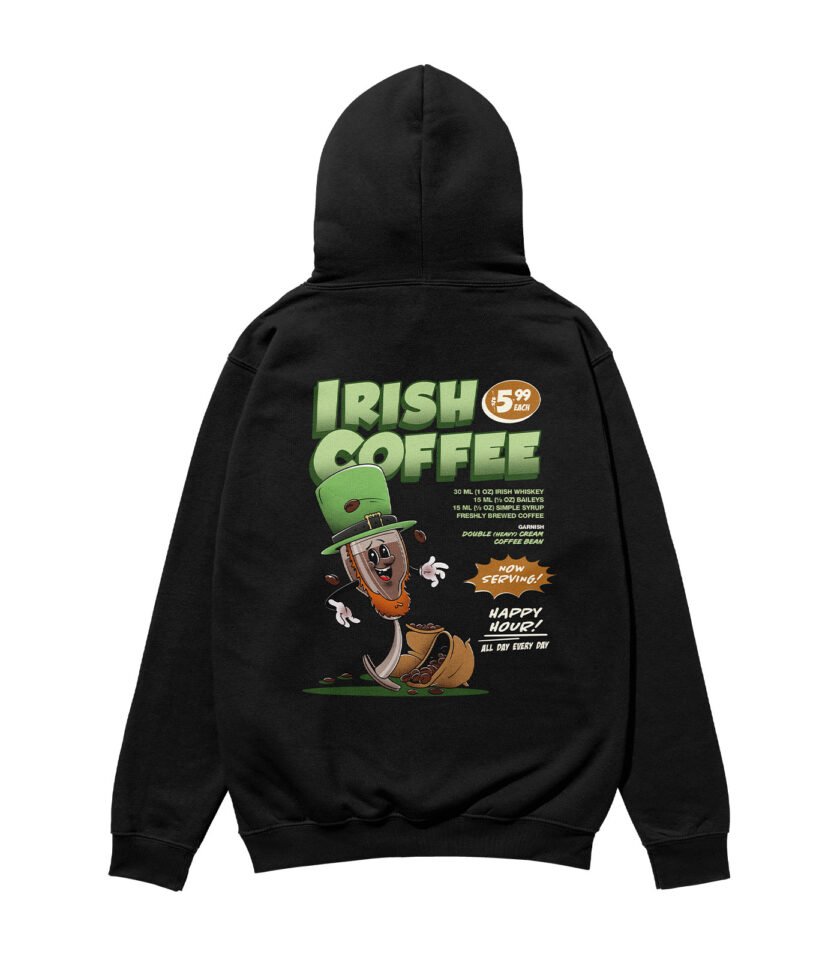 Irish Coffee Heavyweight Organic Hoodie Black