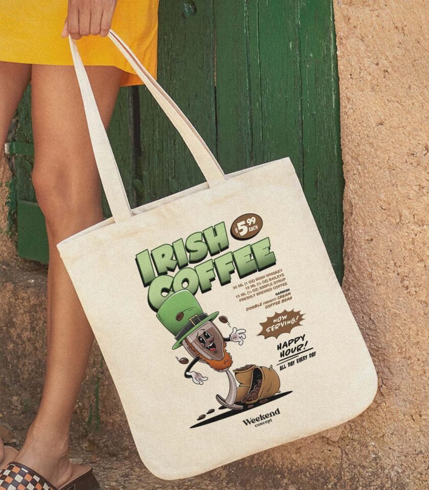 Irish Coffee Organic Spring Tote Bag - Image 2