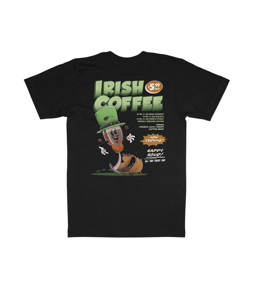 Irish Coffee Organic Heavyweight T-Shirt Black