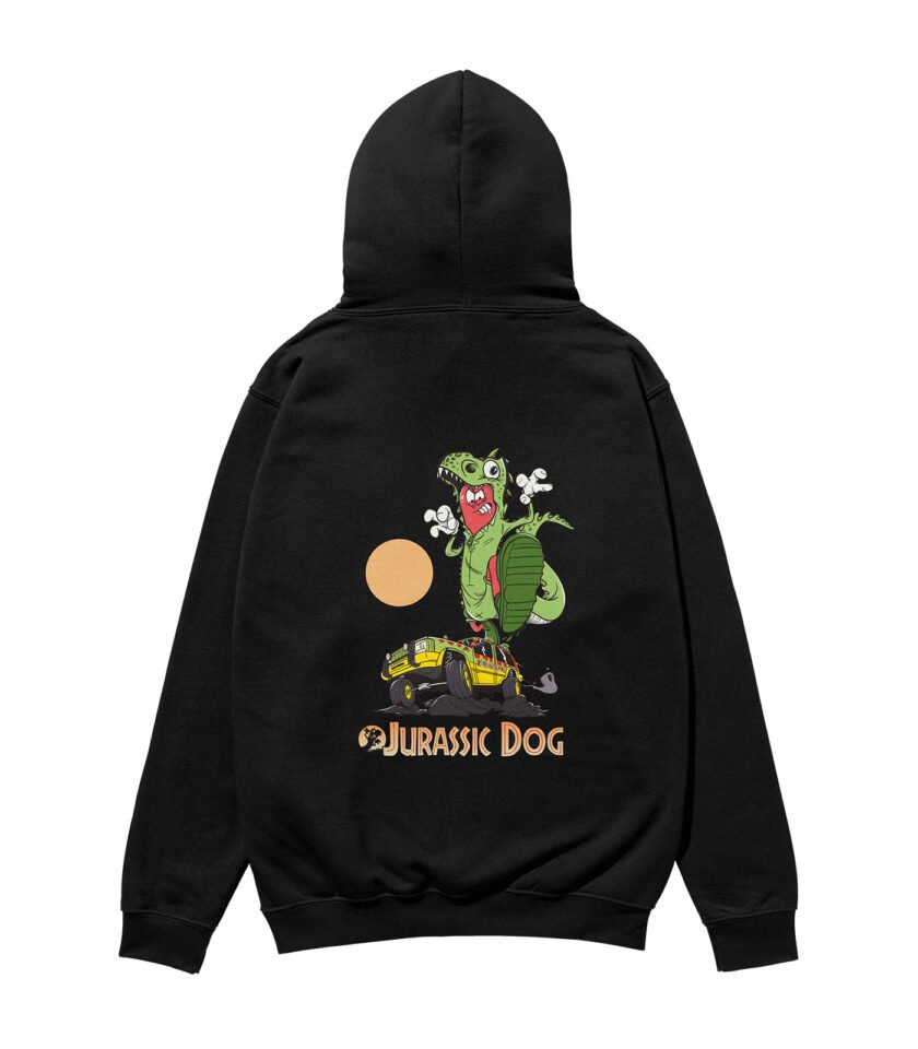 Jurassic Dog Heavyweight Organic Hoodie Black