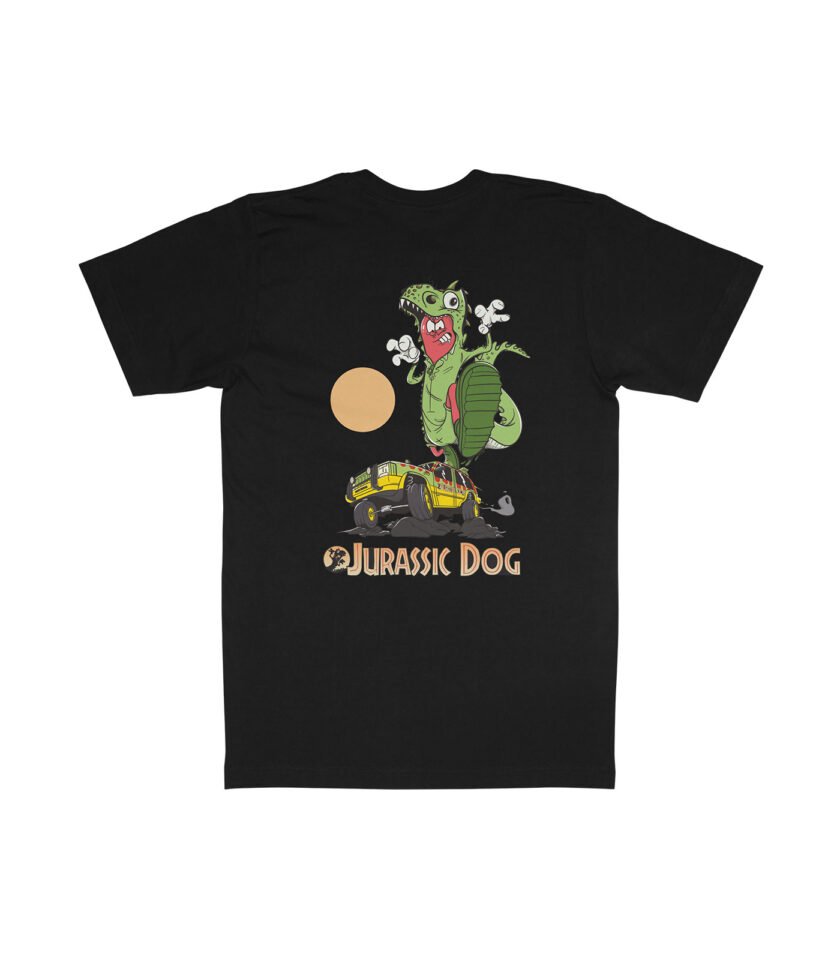 Jurassic Dog Organic Heavyweight T-Shirt Black