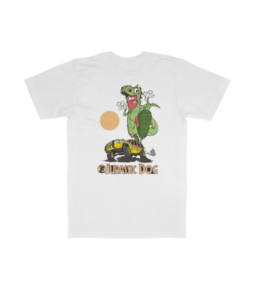 Jurassic Dog Organic Heavyweight T-Shirt White