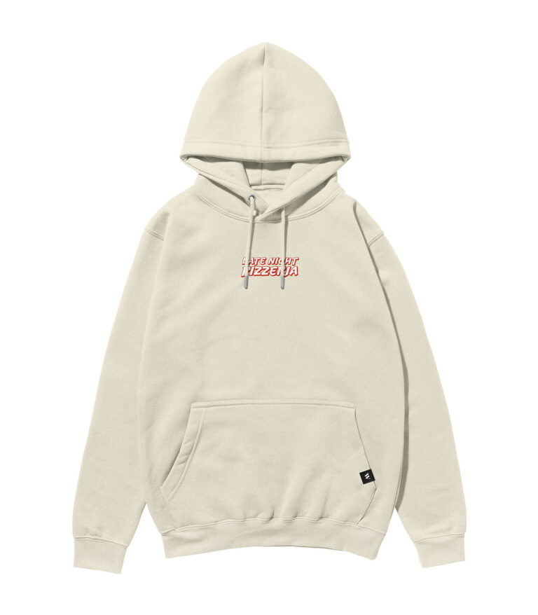 Late Night Pizzeria Heavyweight Organic Hoodie Stone