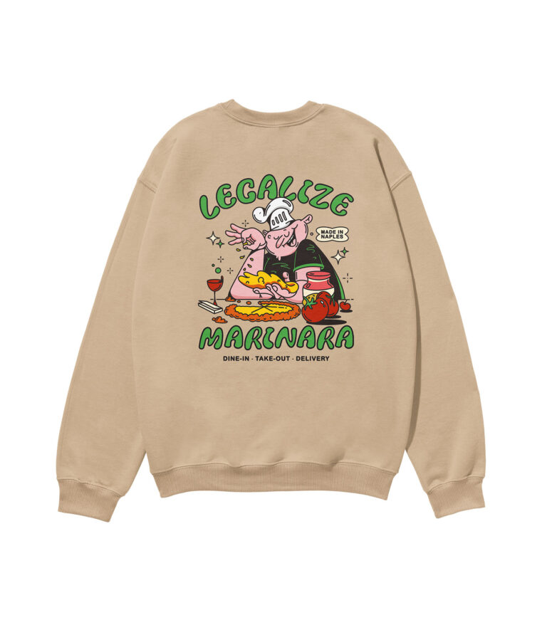 Legalize Marinara Heavyweight Organic Sweatshirt Sand