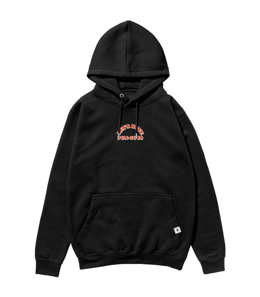 Let’s Have Fun-Guys Heavyweight Organic Hoodie Black - Image 2