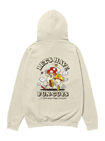 Let’s Have Fun-Guys Heavyweight Organic Hoodie Stone