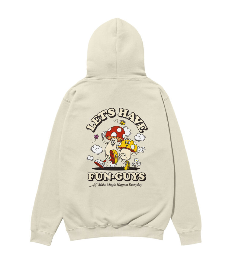 Let’s Have Fun-Guys Heavyweight Organic Hoodie Stone