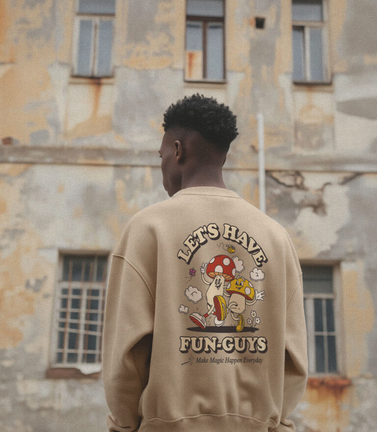 Let’s Have Fun-Guys Heavyweight Organic Sweatshirt Sand