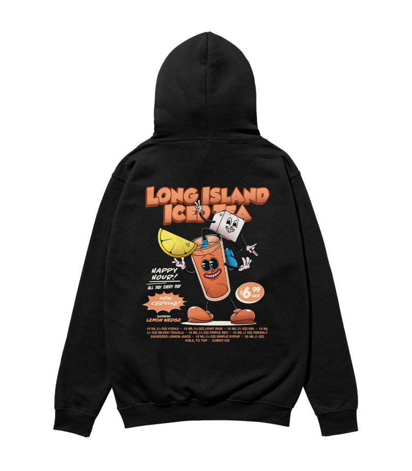 Long Island Iced Tea Heavyweight Organic Hoodie Black