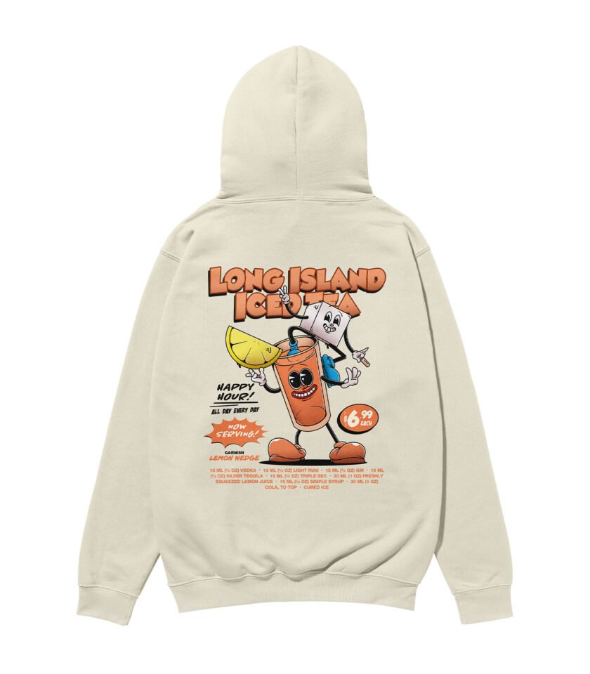 Long Island Iced Tea Heavyweight Organic Hoodie Stone