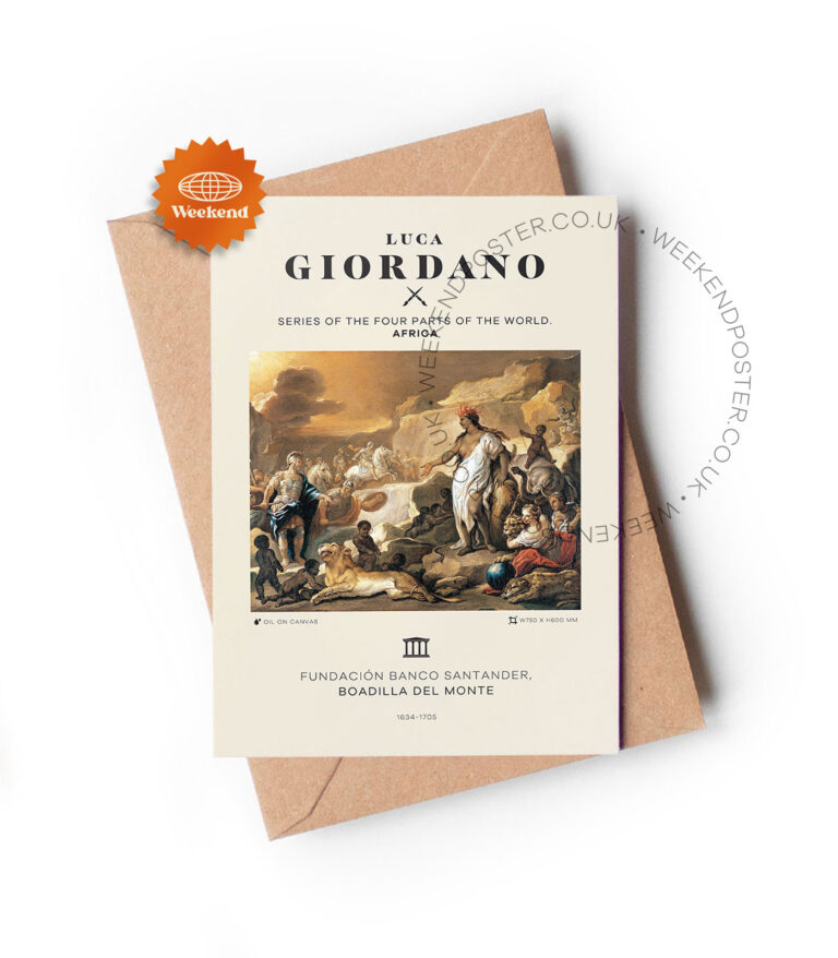 Luca Giordano Series of the Four Parts of the World Africa greeting card