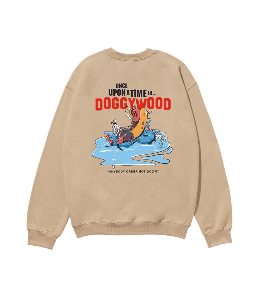 Once Upon a Time... in Doggywood Heavyweight Organic Sweatshirt Sand