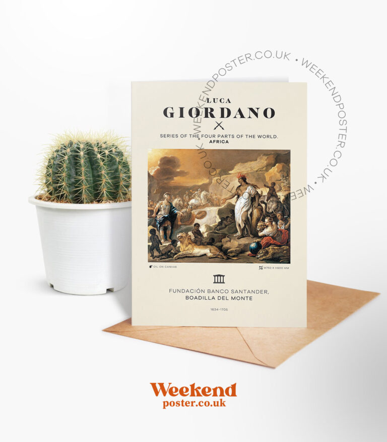 Luca Giordano Series of the Four Parts of the World Africa greeting card