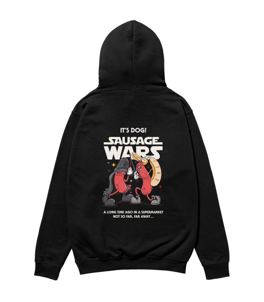 Sausage Wars Heavyweight Organic Hoodie Black