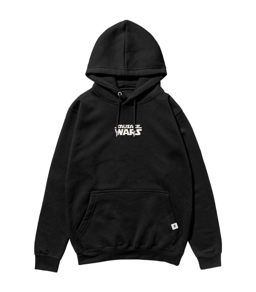 Sausage Wars Heavyweight Organic Hoodie Black - Image 2