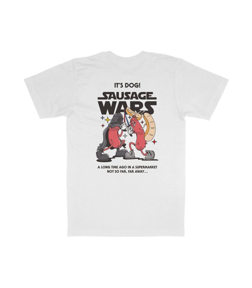 Sausage Wars Organic Heavyweight T-Shirt White