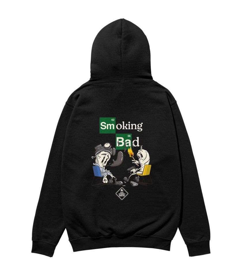 Smoking Bad Heavyweight Organic Hoodie Black