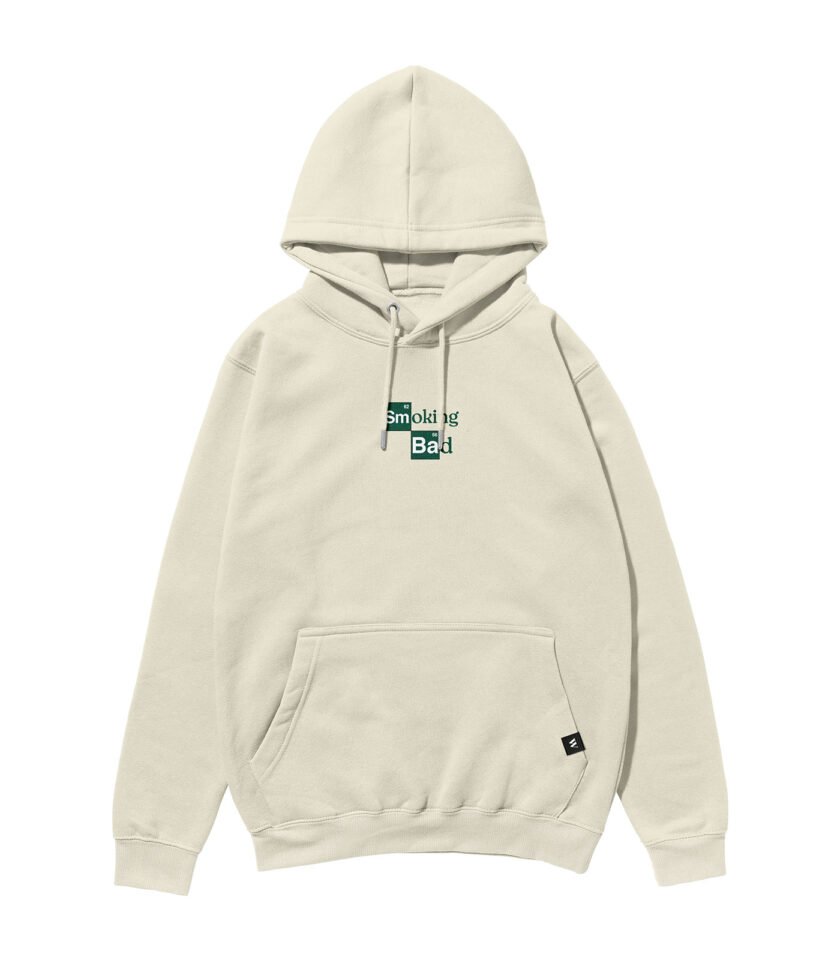 Smoking Bad Heavyweight Organic Hoodie Stone - Image 2