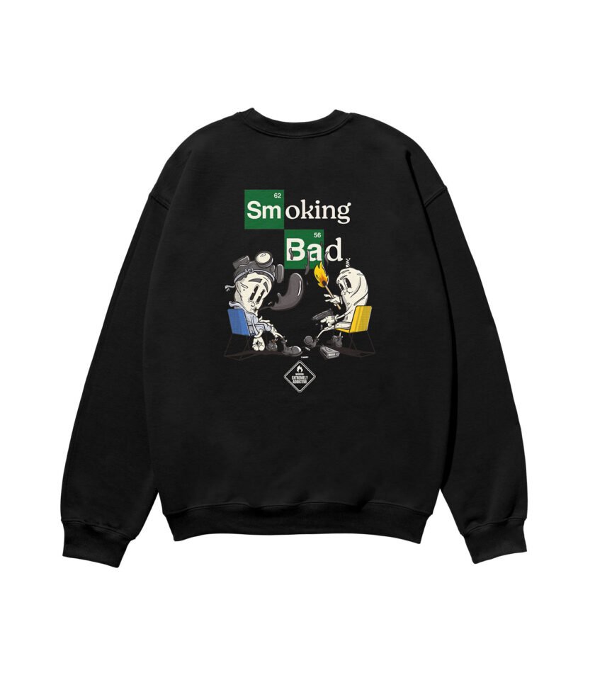 Smoking Bad Heavyweight Organic Sweatshirt Black