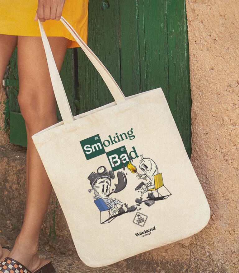 Smoking Bad Organic Spring Tote Bag