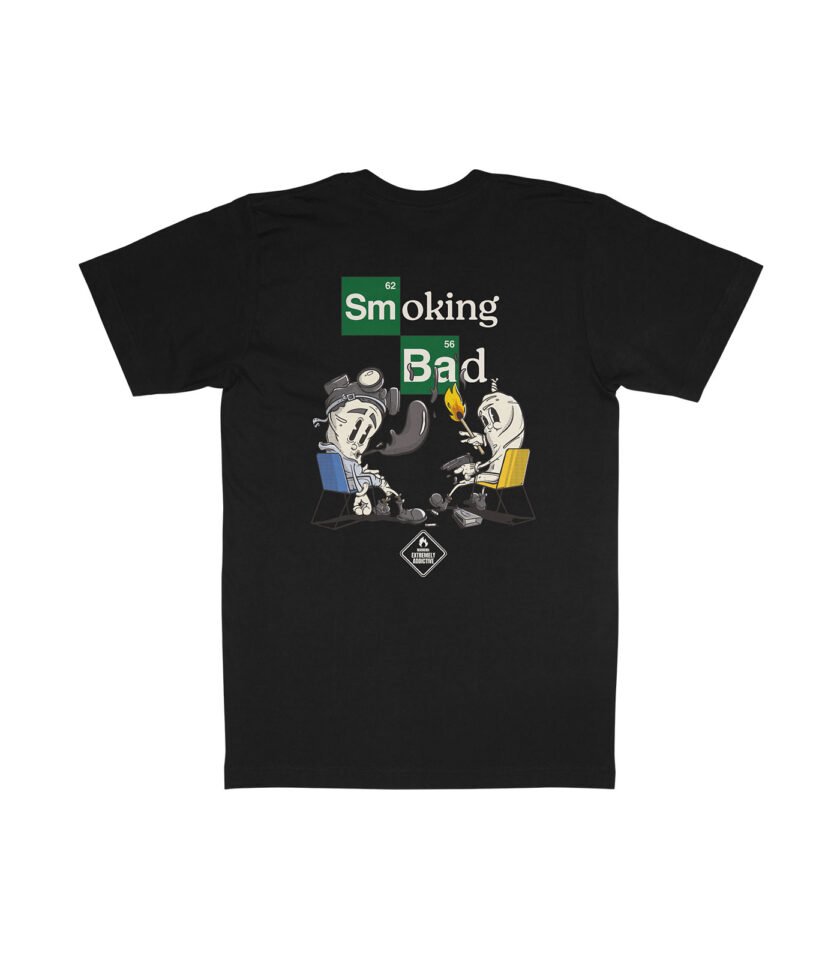 Smoking Bad Organic Heavyweight T-Shirt Black