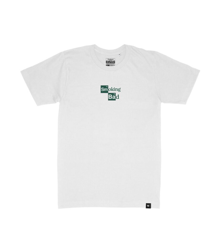 Smoking Bad Organic Heavyweight T-Shirt White - Image 2