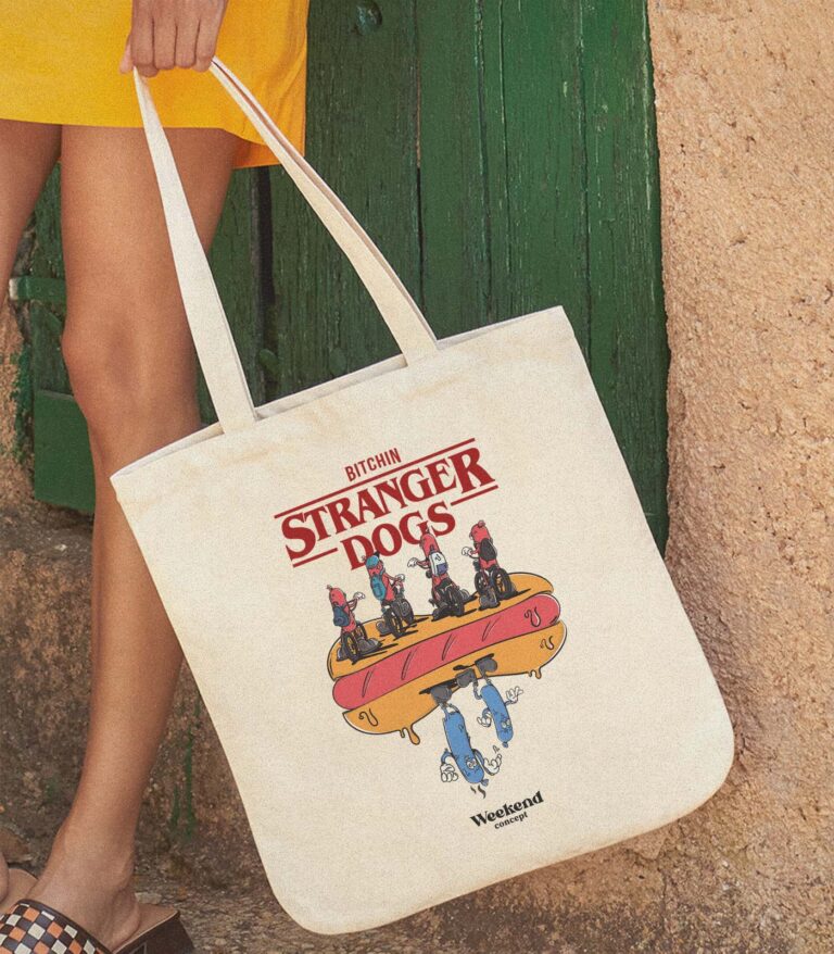 Stranger Dogs Organic Spring Tote Bag