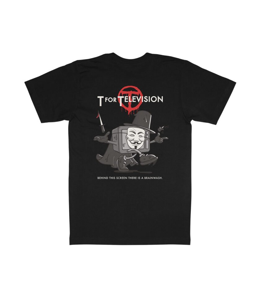 T for Television Organic Heavyweight T-Shirt Black