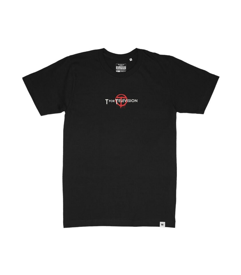 T for Television Organic Heavyweight T-Shirt Black - Image 2