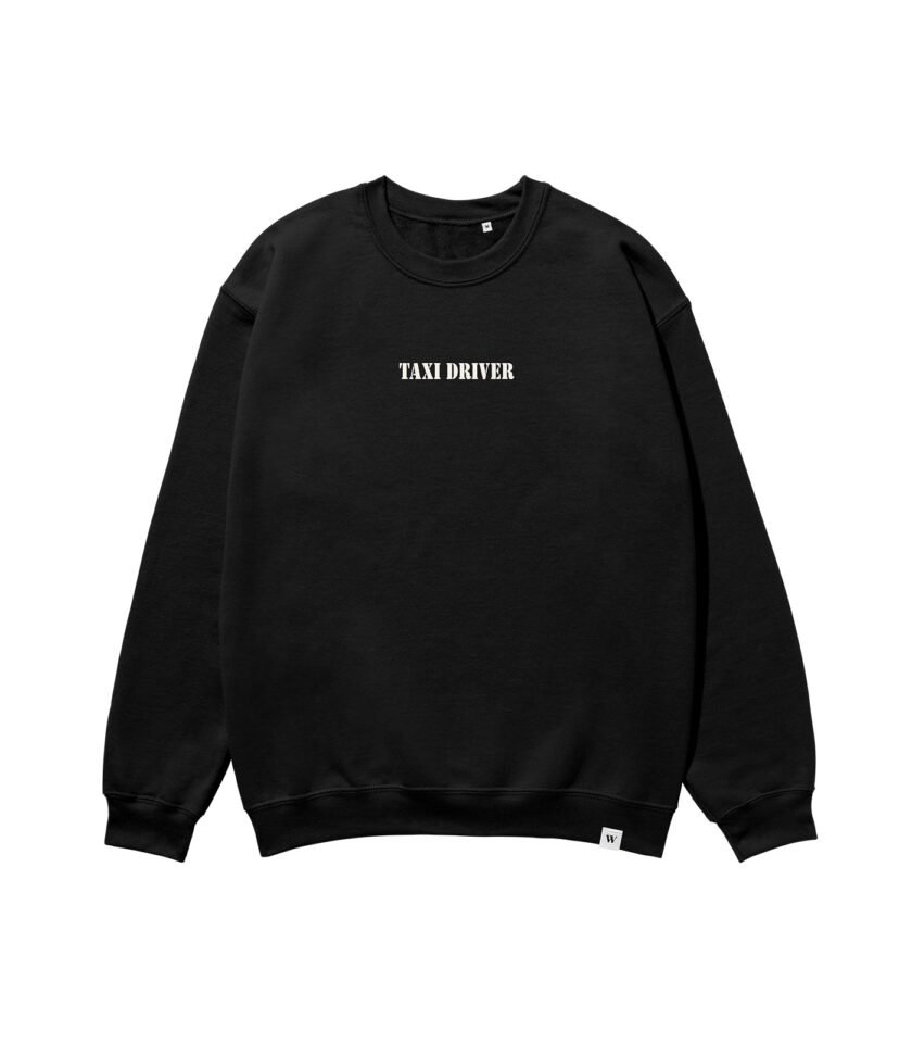 Taxi Driver Heavyweight Organic Sweatshirt Black - Image 2