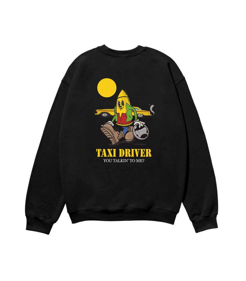 Taxi Driver Heavyweight Organic Sweatshirt Black