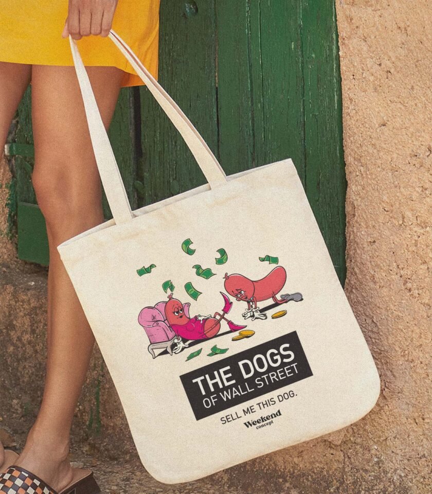 The Dogs of Wall Street Organic Spring Tote Bag - Image 2