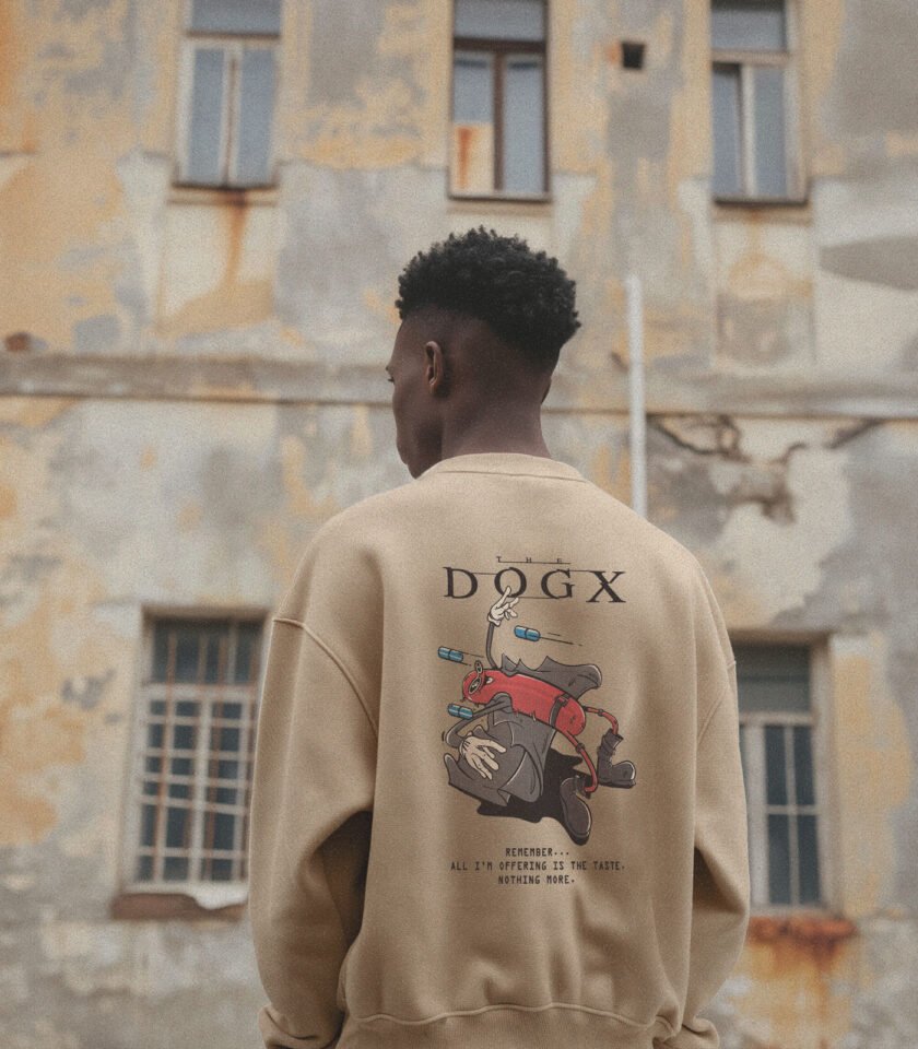 The Dogx Heavyweight Organic Sweatshirt Sand - Image 4