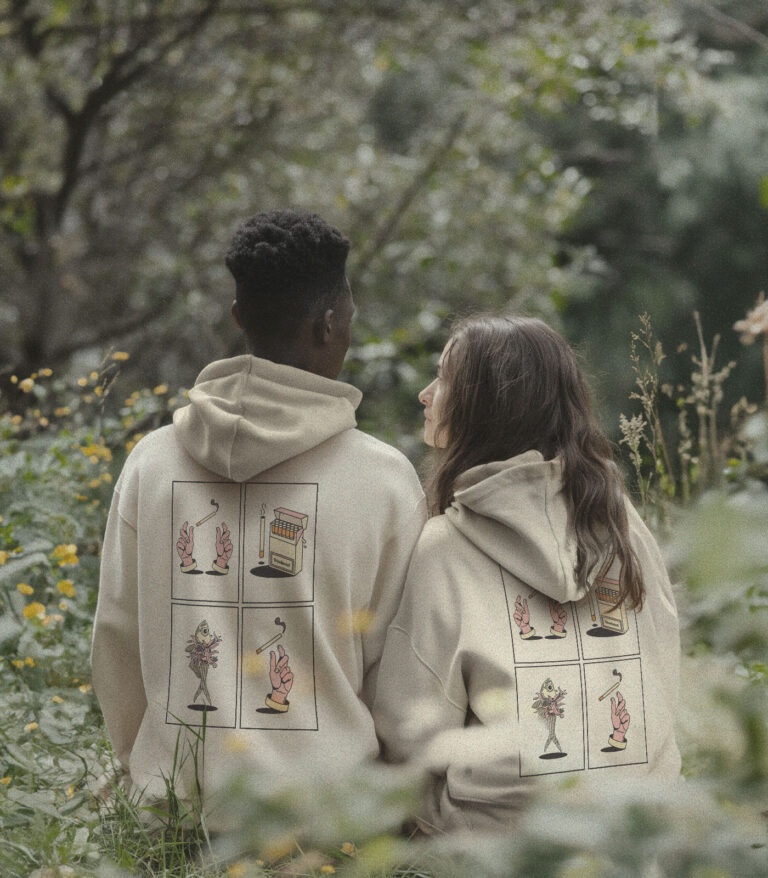 Weekend Cigarettes Heavyweight Organic Hoodie Stone