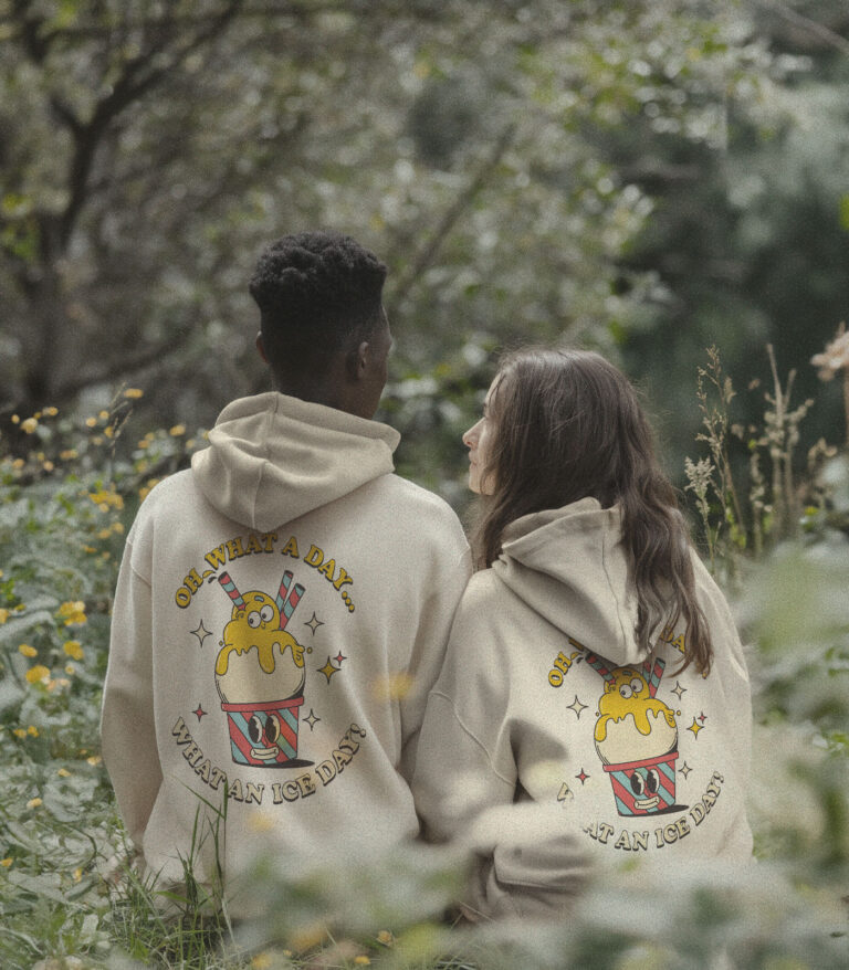 What an Ice Day Heavyweight Organic Hoodie Stone