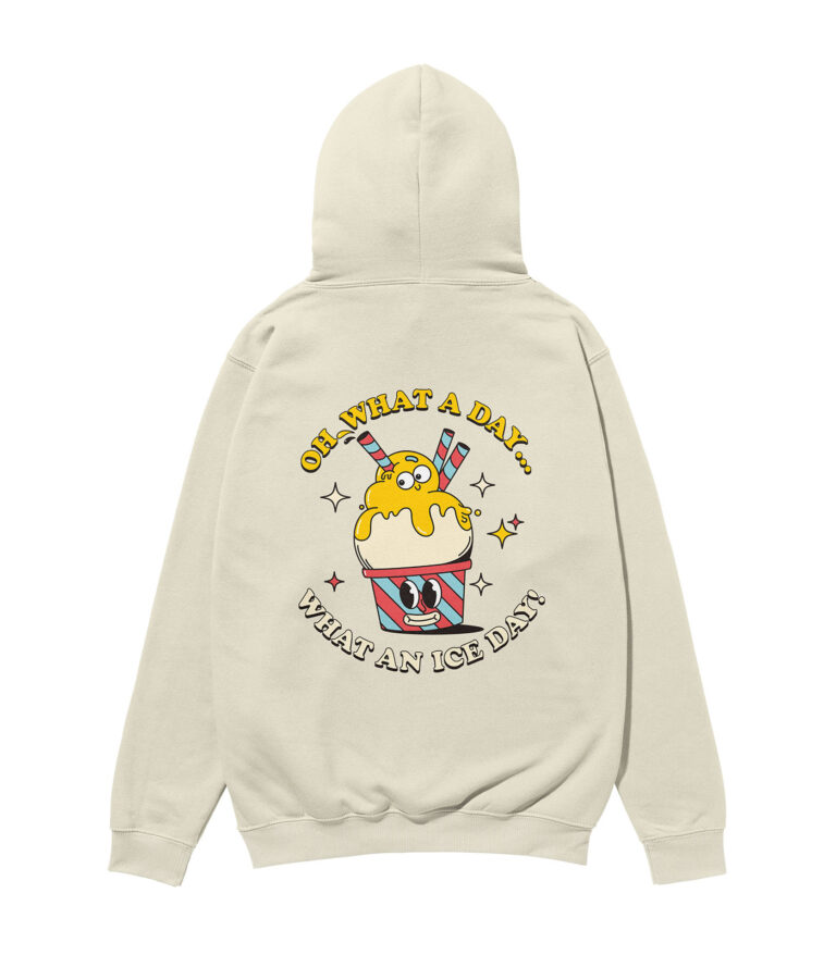 What an Ice Day Heavyweight Organic Hoodie Stone