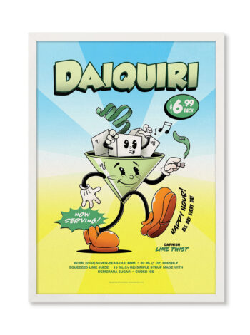 Daiquri groovy cocktail poster