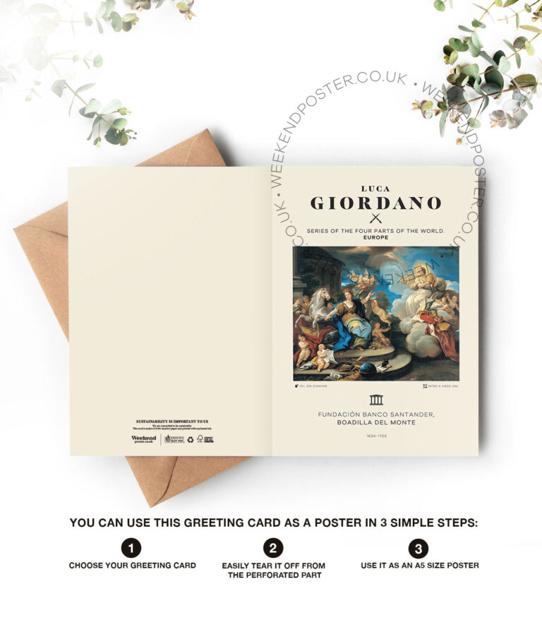 Luca Giordano Series of the Four Parts of the World Europe greeting card