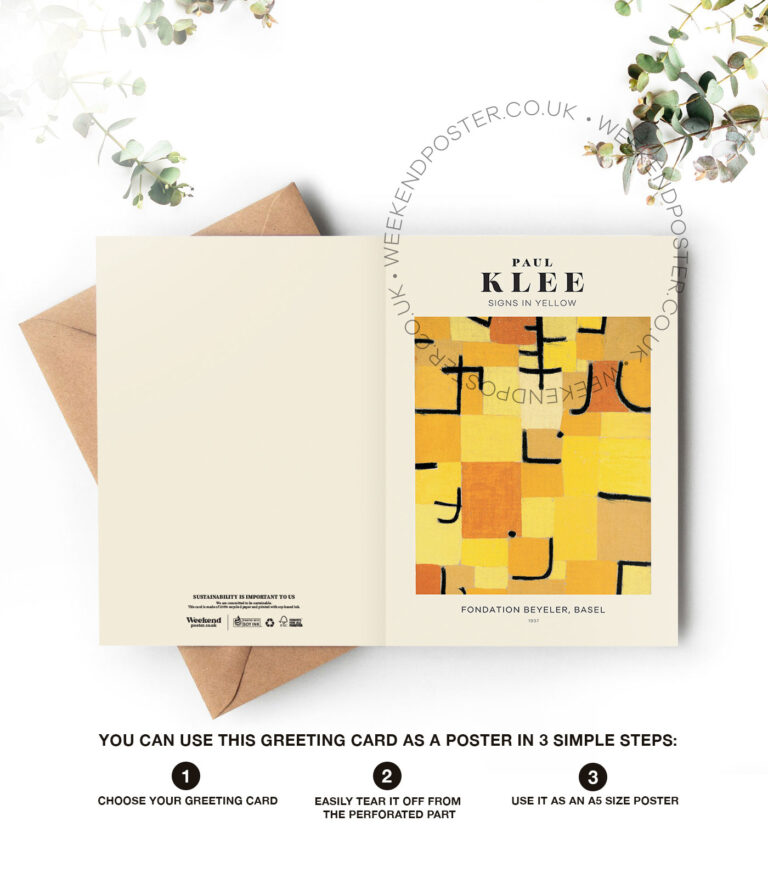 Paul Klee Signs In Yellow greeting card