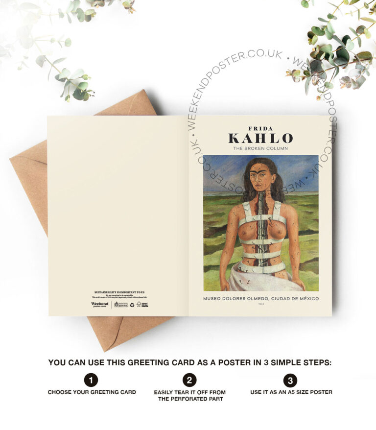 Frida Kahlo The Broken Column greeting card