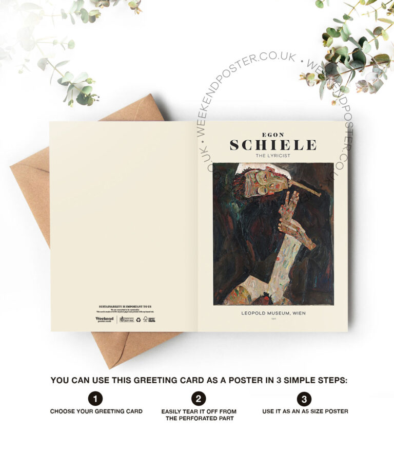 Egon Schiele The Lyricist greeting card
