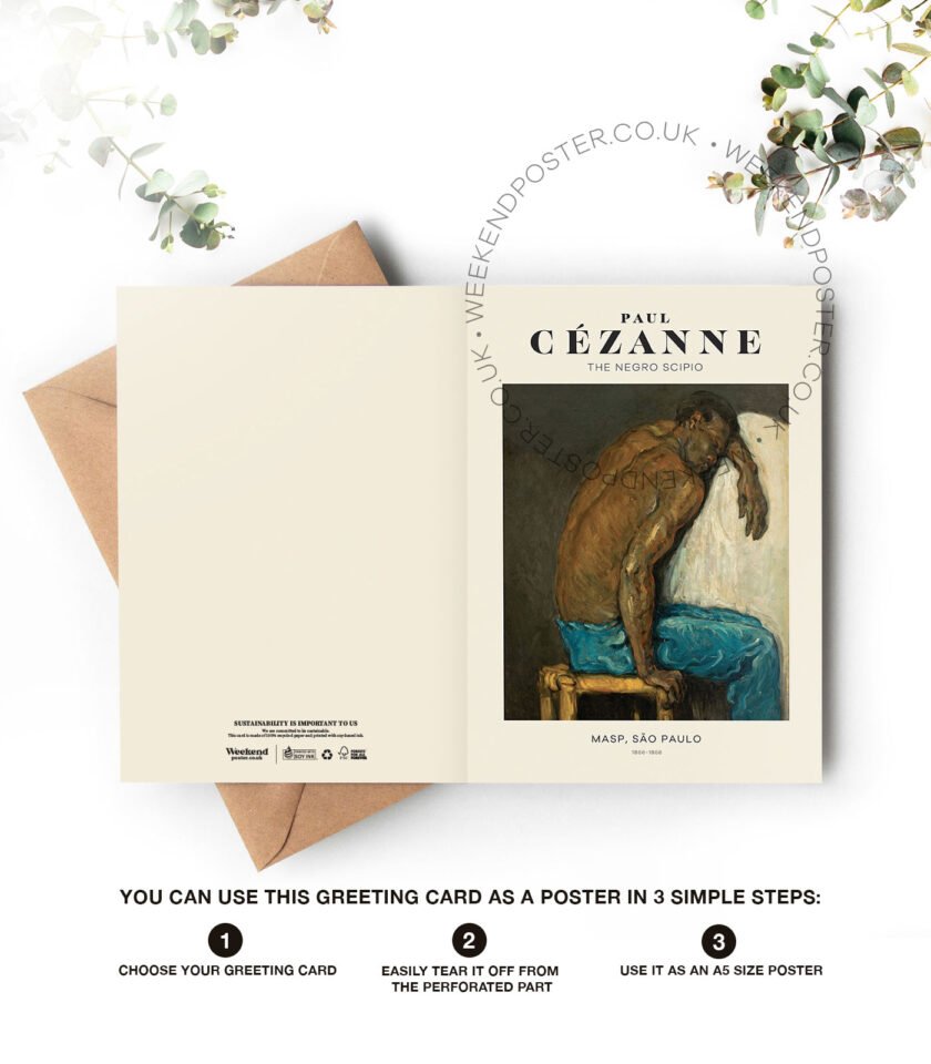 Paul Cézanne The Negro Scipio greeting card - Image 4