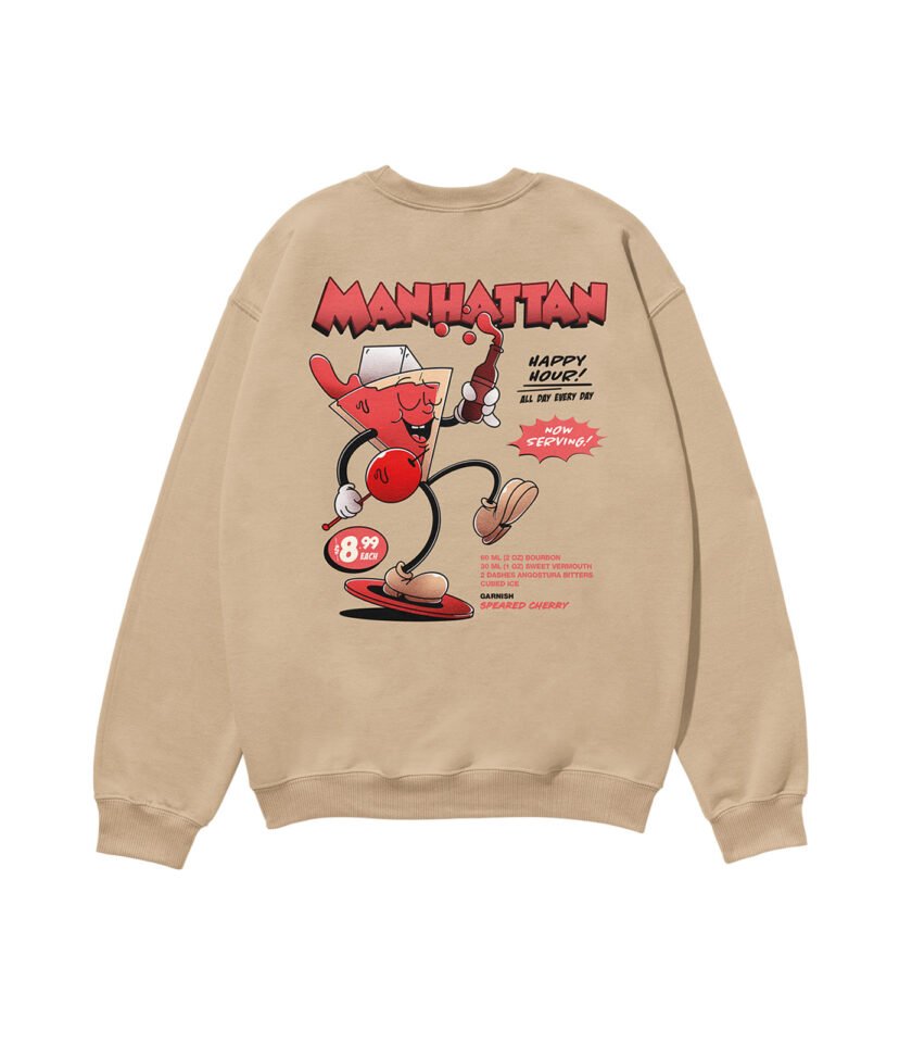 Manhattan Heavyweight Organic Sweatshirt Sand