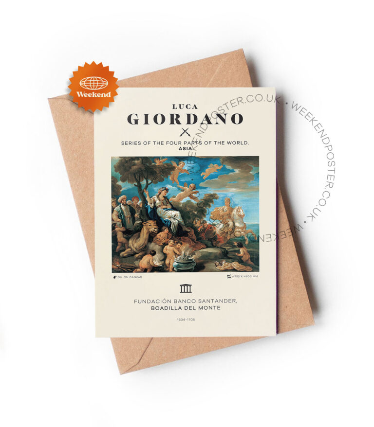 Luca Giordano Series of the Four Parts of the World Asia greeting card