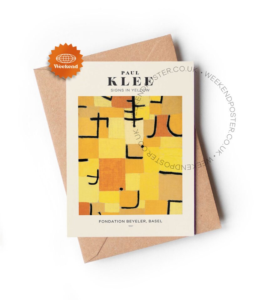 Paul Klee Signs In Yellow greeting card