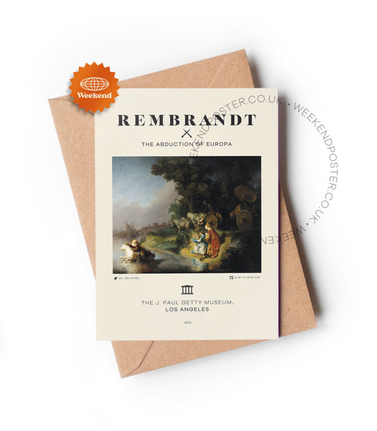 Rembrandt The Abduction of Europa greeting card