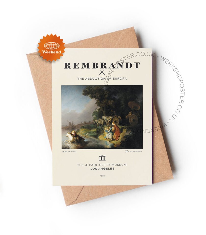 Rembrandt The Abduction of Europa greeting card